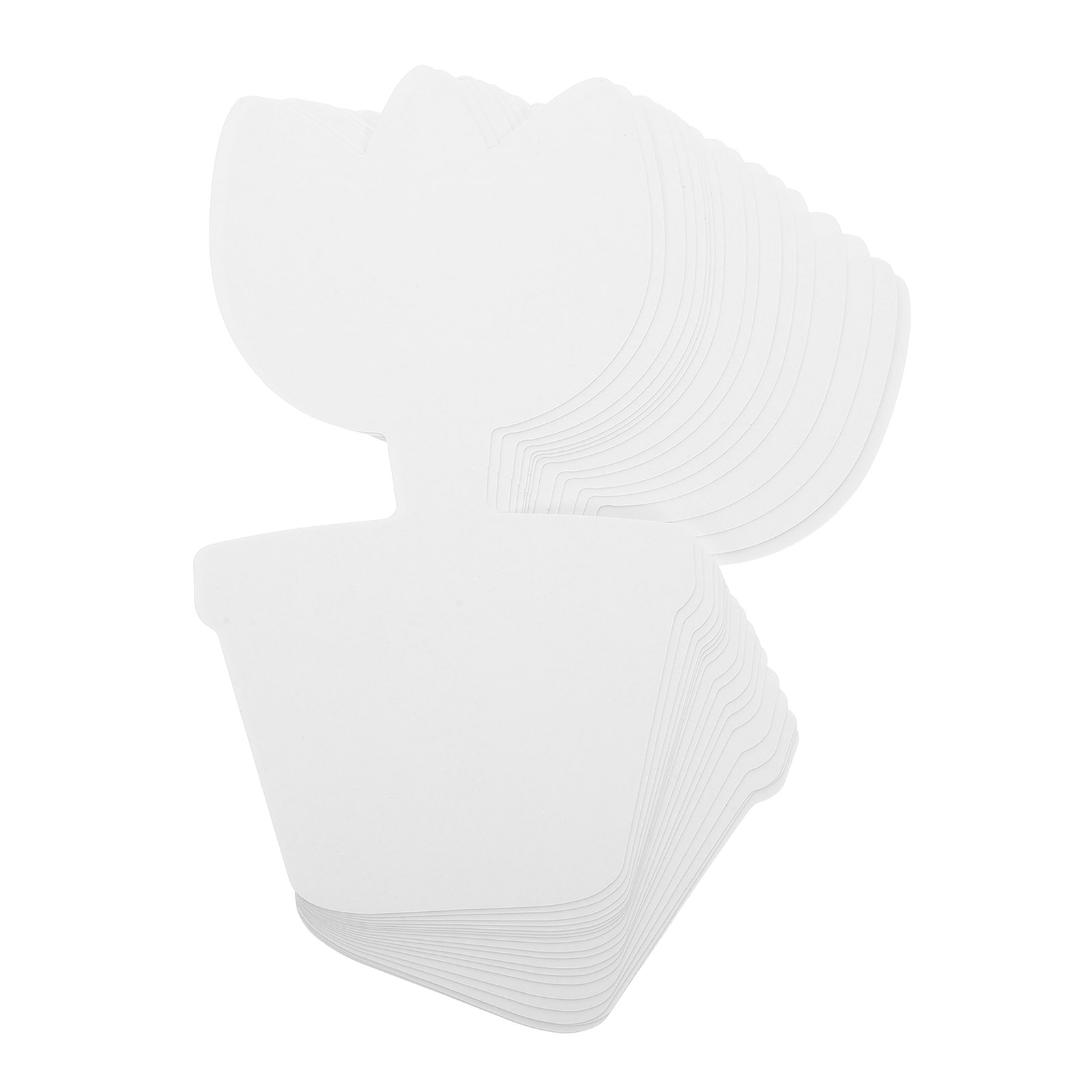 Art Craft Cardboard - 20pcs DIY Unpainted Flower Pot Cutouts