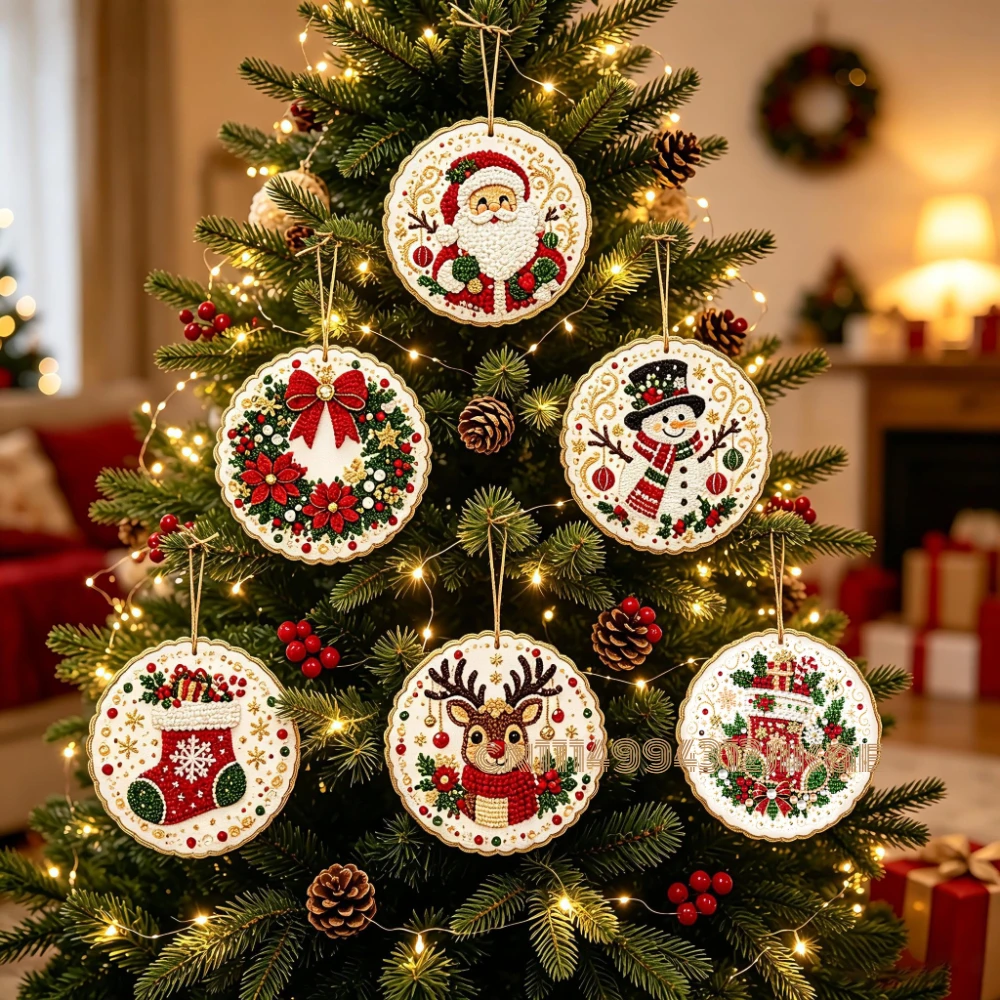 6PCS Christmas Ornaments DIY P - Art Craft Kit 评论和价格