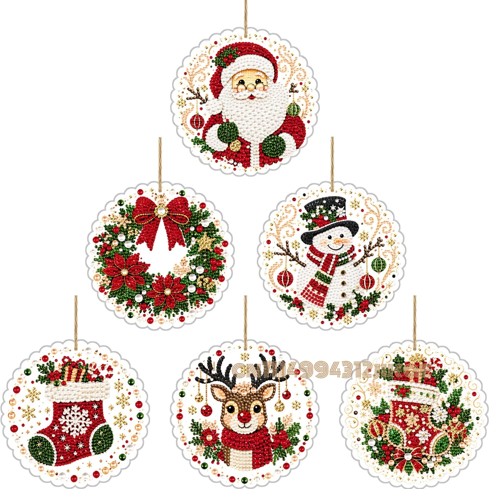 6PCS Christmas Ornaments DIY P - Art Craft Kit 评论和价格