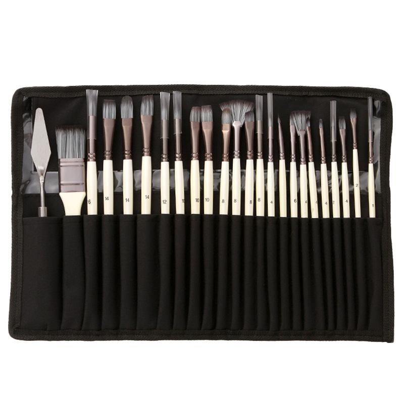 24 Piece Paint Brush Set with  - Gouache Paint Set 评论和价格
