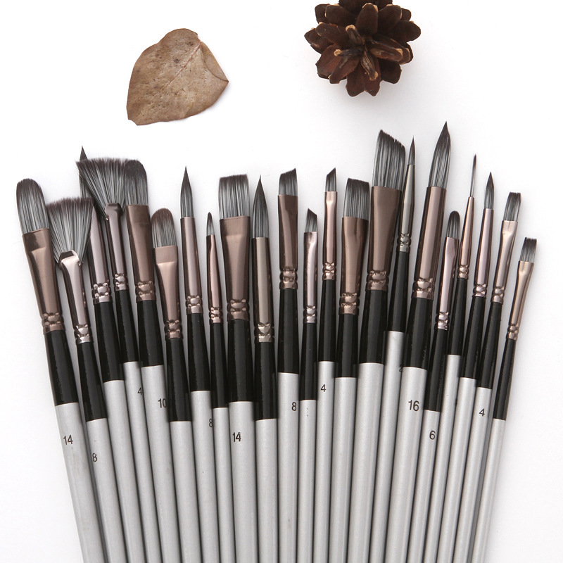 24 Piece Paint Brush Set with  - Gouache Paint Set 评论和价格