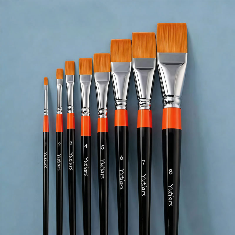 1Pc Artist Flat Paint Brushes  - Gouache Paint Set 评论和价格